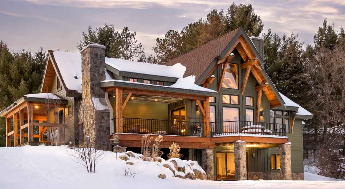 Our &quot;Marshal&quot; home design covered in snow