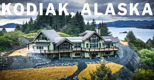 Expansive timber home that we built on Alaskan island