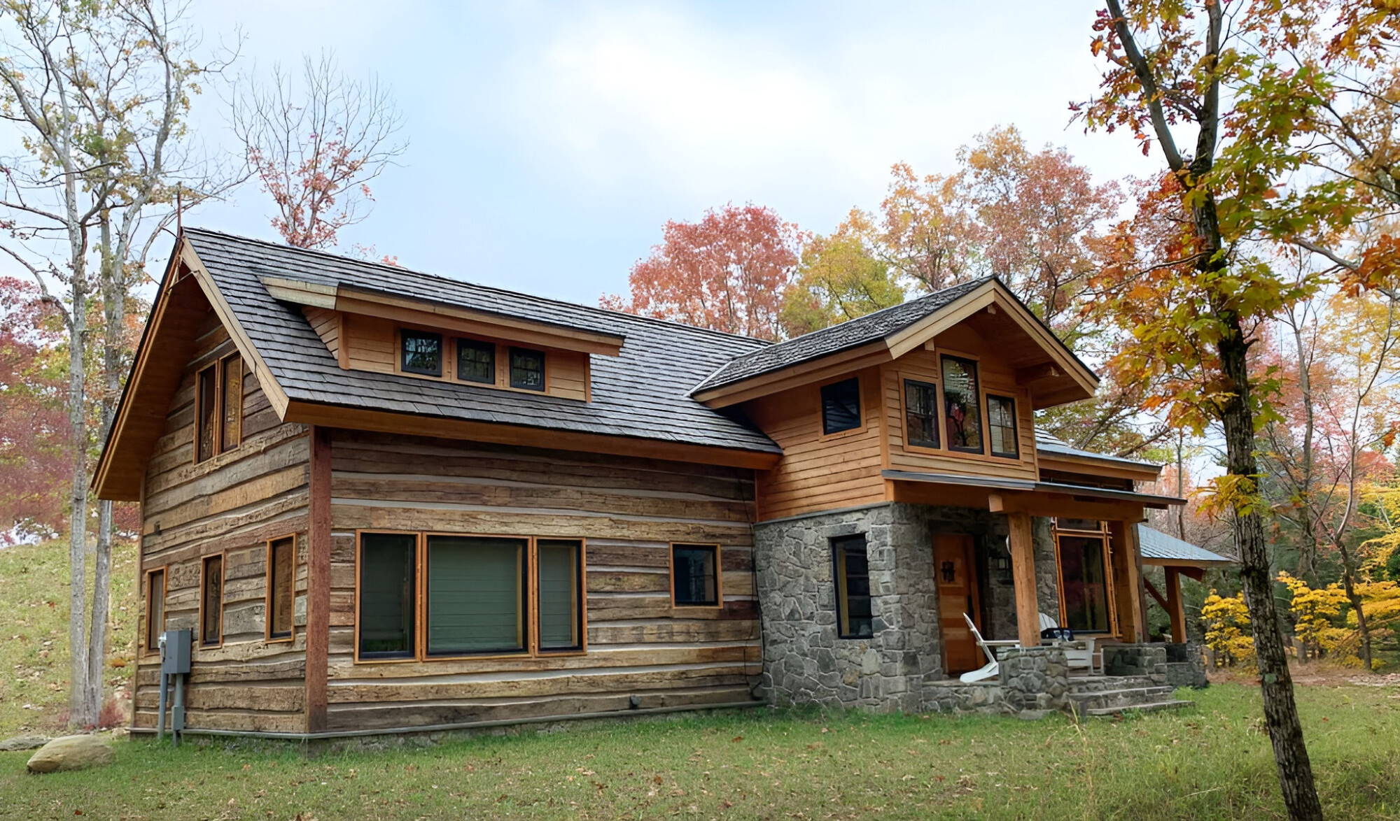 The <a href="https://www.timberbuilt.com/timber-frame-home-designs/cabin/" target="_blank" rel="noopener noreferrer">Cabin</a>, in <a href="https://www.timberbuilt.com/blog/cabin-greentown-pa/" target="_blank" rel="noopener noreferrer">Greentown, PA</a>.