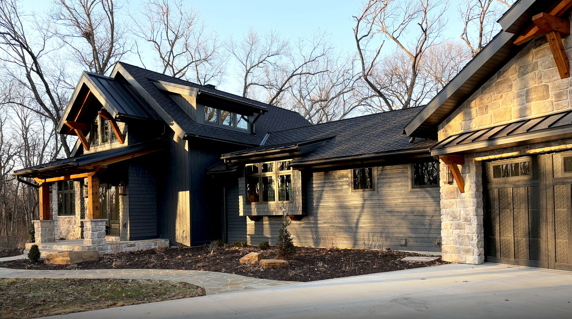 An <a href="https://www.timberbuilt.com/timber-frame-home-designs/olive/" target="_blank" rel="noopener noreferrer">Olive</a> just outside of <a href="https://www.timberbuilt.com/blog/olive-series-kansas-city/" target="_blank" rel="noopener noreferrer">Kansas City, MO</a>.